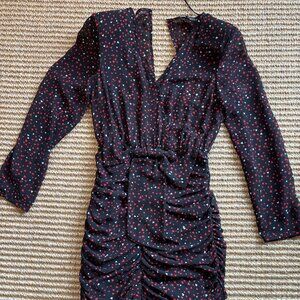 Zara, Heart Design, Long Sleeves, Black, Size S